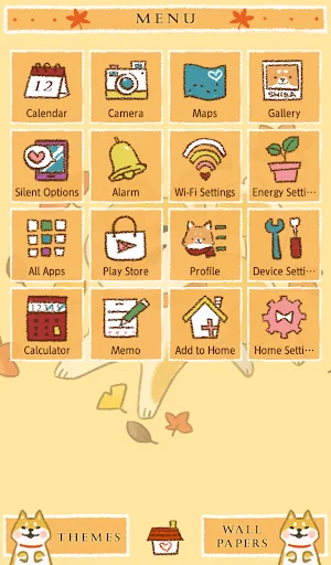 Autumn Shiba Dog Theme – I-download ang Cute na Wallpaper Libre - Screenshot 2