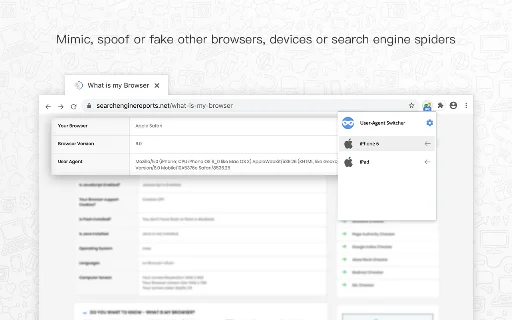 User Agent Switcher – Baguhin ang User-Agent sa Chrome nang Madali - Screenshot 2