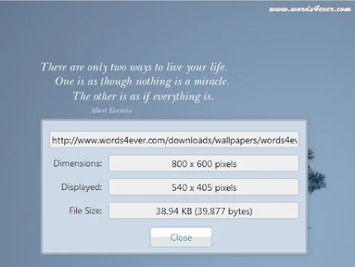 I-download ang Image Size Info – Tingnan ang Laki ng Imahe nang Libre - Screenshot 1