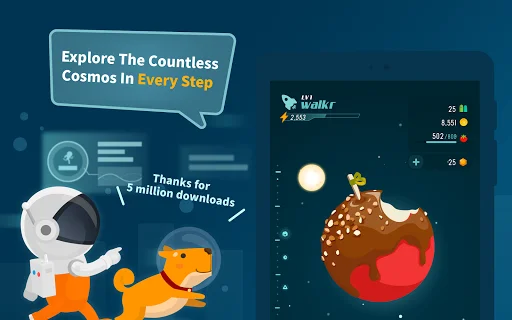 I-download ang Walkr: Fitness Space Adventure – Maglakad at Maglaro! - Screenshot 16