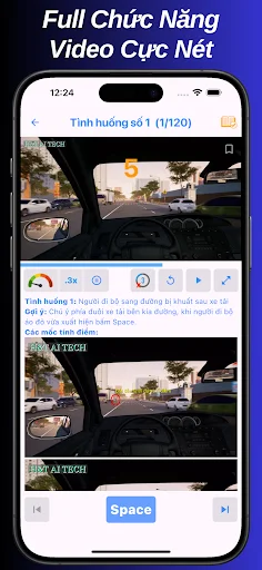 I-download ang Luyện thi mô phỏng 120 TH GPLX – Pagsasanay sa Pagmamaneho - Screenshot 15