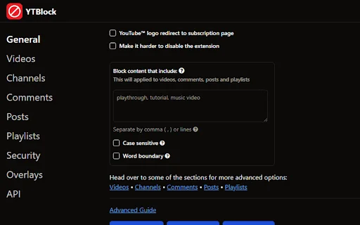 I-download ang YTBlock para sa YouTube™ – I-block ang mga Video - Screenshot 1