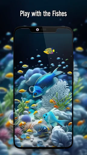 Fish On Screen 3D Wallpaper – I-download ang Live Fish Wallpaper - Screenshot 2
