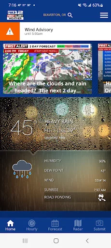 I-download ang FOX12 Weather – Tumpak na Lokal na Pagtataya - Screenshot 1