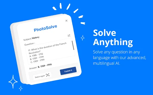 PhotoSolve: Sagot sa Homework at Math – I-download ang Chrome Extension - Screenshot 2