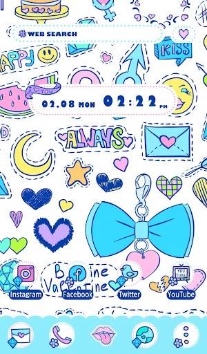 Download Whimsical Stickers Theme – Cute Colorful Design Free - Screenshot 5