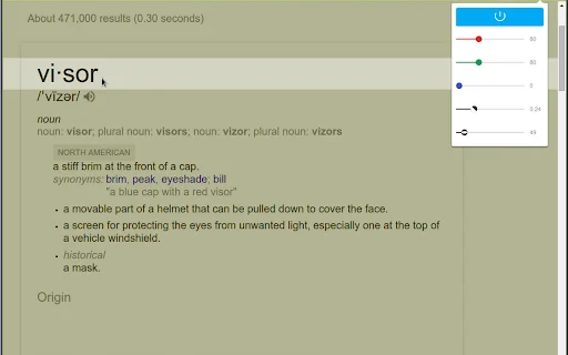 Visor: Screen Dimmer at Reading Aid para sa Mas Malinaw na Pagbabasa - Screenshot 3