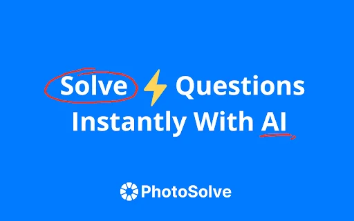 PhotoSolve: Sagot sa Homework at Math – I-download ang Chrome Extension - Screenshot 1