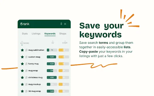 eRank – SEO para sa Ecommerce: Palakasin ang Sales sa Etsy - Screenshot 3