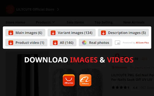 AliSave Plus: I-download ang AliExpress Images at Videos nang Mabilis - Screenshot 1