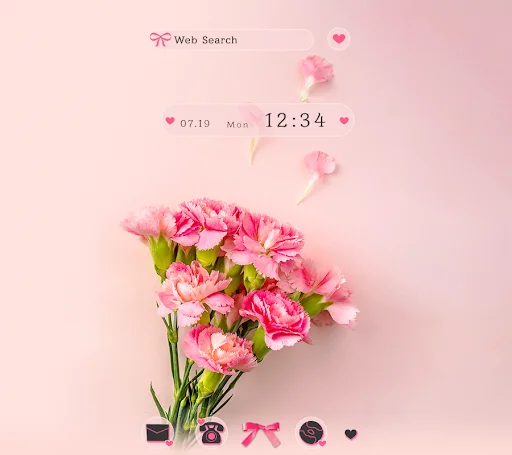I-download ang Pink Carnations Theme – Magandang Bulaklak Free - Screenshot 1