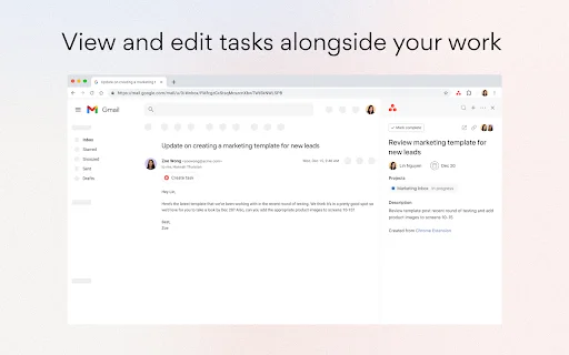 I-download ang Asana Chrome Extension: Mabilis na Task Management - Screenshot 4