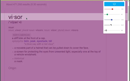 Visor: Screen Dimmer at Reading Aid para sa Mas Malinaw na Pagbabasa - Screenshot 2