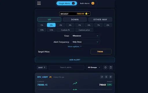 Crypto Price Alerts para sa Binance – Libre at Real-time Tracker - Screenshot 4