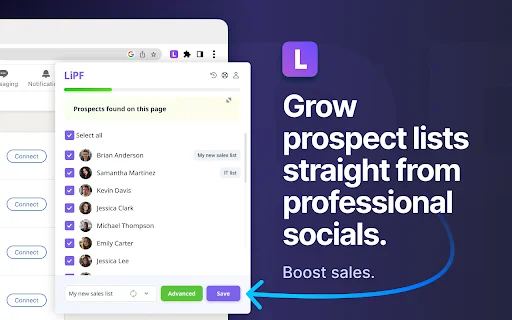LI Prospect Finder – Hanapin ang Verified Emails sa LinkedIn - Screenshot 1
