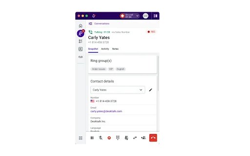 Talkdesk Click-to-Call Extension – Tawag Mula sa Browser - Screenshot 3