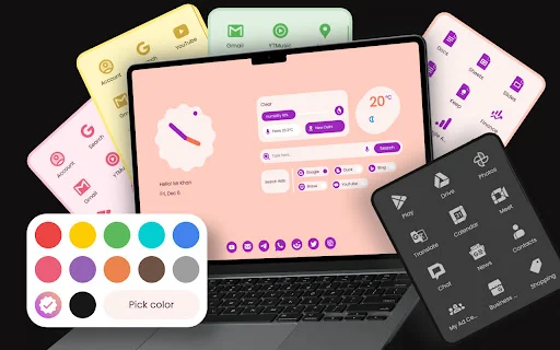 Download Material You NewTab Latest – I-customize ang Iyong Browser - Screenshot 1
